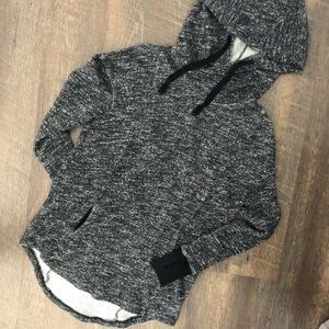 Black Marbled Hoodie - Women’s XS